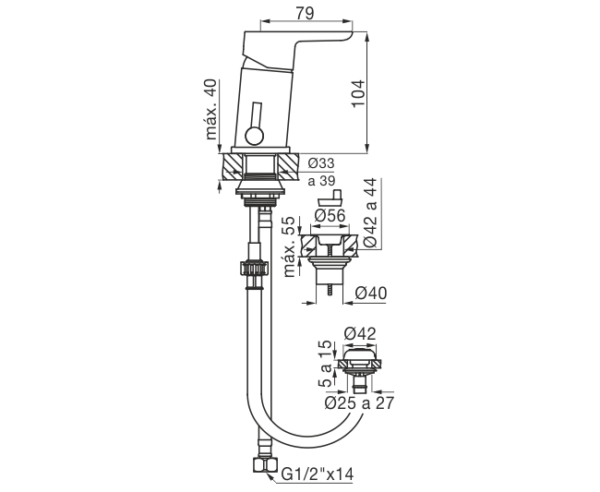 FV189/B5 bidet  PUELO - Imagen 2