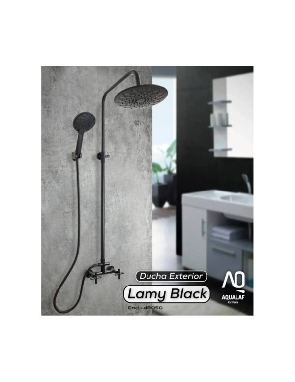 AQUALAF bañera exterior con barral LAMY BLACK - Imagen 2