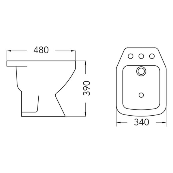 CORDENONS bidet DIAMANTE - Imagen 3