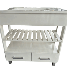 GENESIS  BLANCO 80 CM con mesada de marmolina