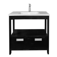 EVANO  80 CM WENGUE con mesada marmolina