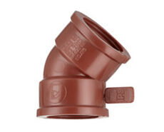 IPS CODO 45º HH ( hembra- hembra ) Polipropileno rosca