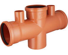IPS RAMAL DOBLE A 90º 110 MM CON DOBLE VENTILACION DESAGÛE
