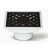 PVC EMBUDO VERTICAL CON REJILLA 20 X 20 CM