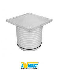 AWADUCT PORTAREJILLA ACANALETADA 110 MM CON REJILLA  CIEGA 12 X 12 CM