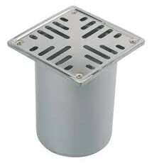 AWADUCT PORTAREJILLA LISA 110 MM CON REJILLA  ABIERTA 12 X 12 CM