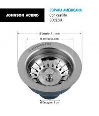 JOHNSON sopapa cocina con canasto AMERICANA 90 mm