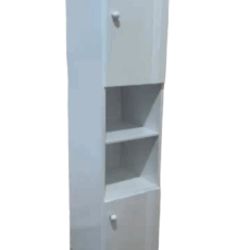 PLACARD O TOLVA DE BAÑO BLANCA CON PUERTA Y ESTANTE