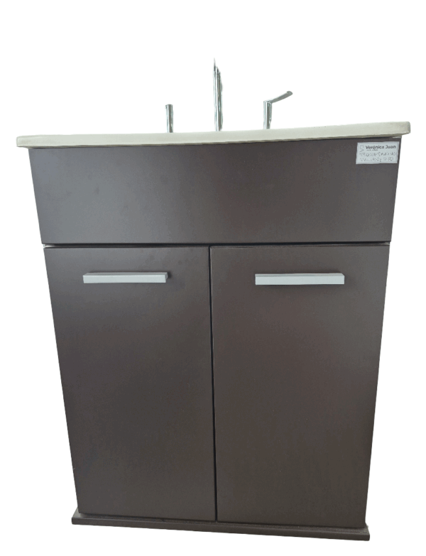 SANTINO 50CM WENGUE 2 PUERTAS con mesada marmolina