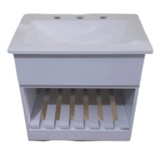 GENESIS COLGANTE 60 CM BLANCO  con mesada de marmolina