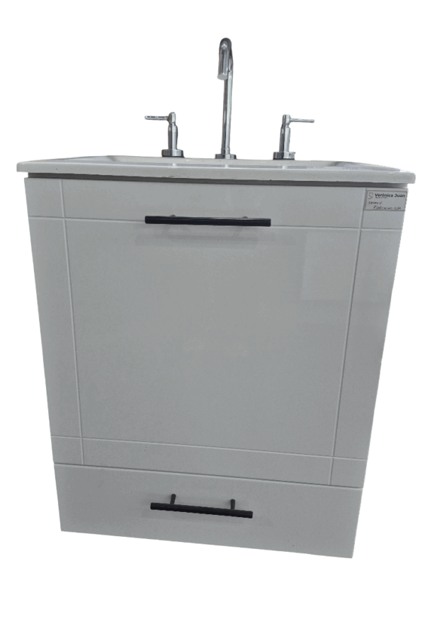 PLATINIUM BLANCO 60 CM  colgante mesada de marmolina