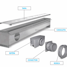 ATRIM desagüe lineal 70 cm pleno acero inoxidable  CLASICA D700T02C