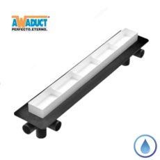 AWADUCT desagüe lineal 65 cm salida lateral e inferior ( solo base PVC)