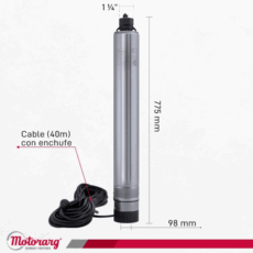 MOTORARG electrobomba sumergible 4PACK 100M 1 HP