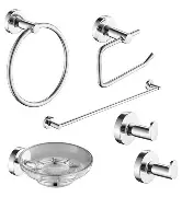 COMBO 8  PIAZZA JUEGO DE  ACCESORIOS PARA BAÑO