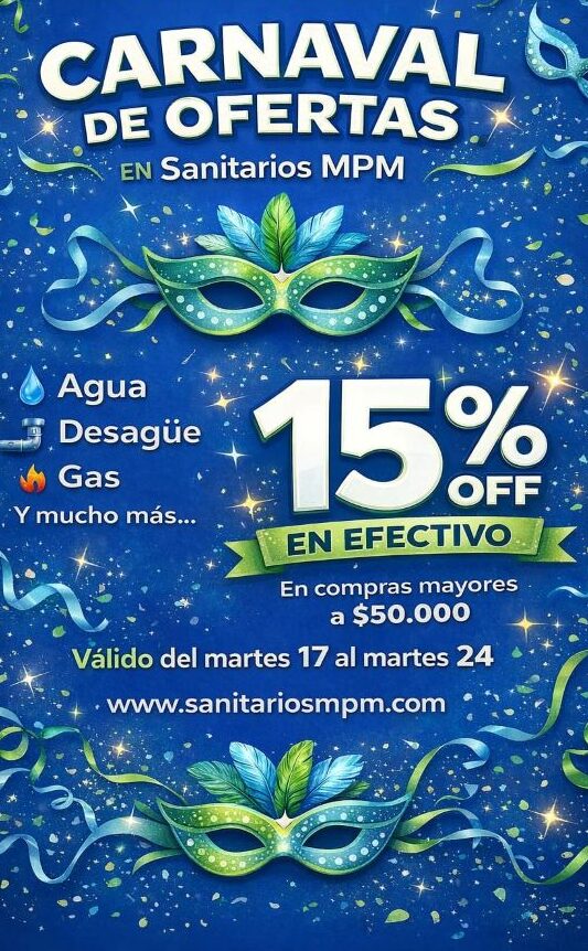 15 % DE DTO. PAGO EFVO DEL 17/2 AL 24/2 SUPERANDO $50.000