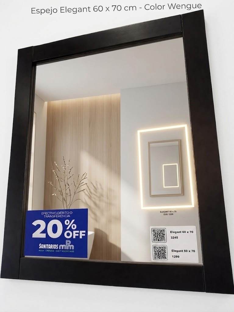 ESPEJO LINEA ELEGANT  WENGUE