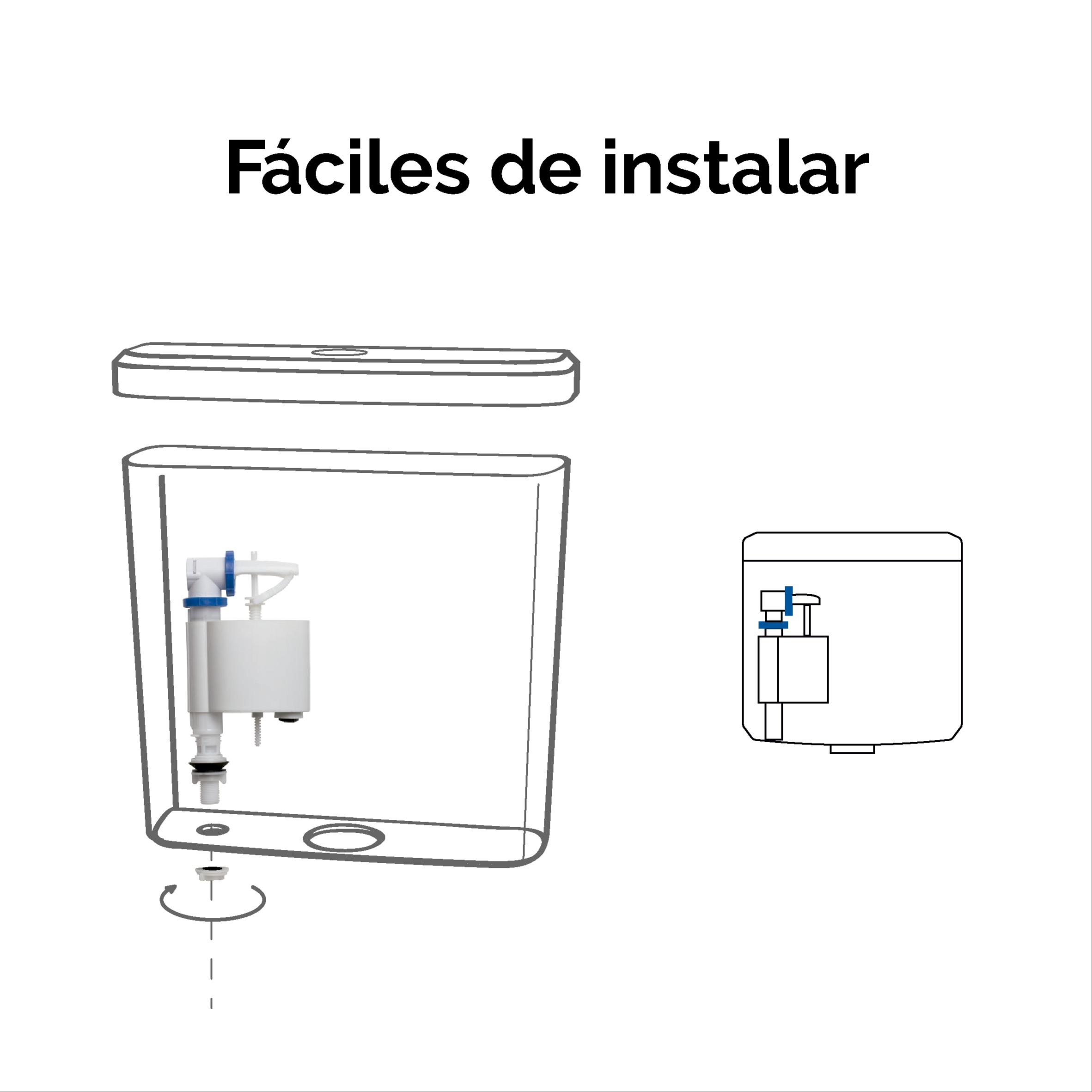 IDEAL válvula de entrada sin brazo - Imagen 2