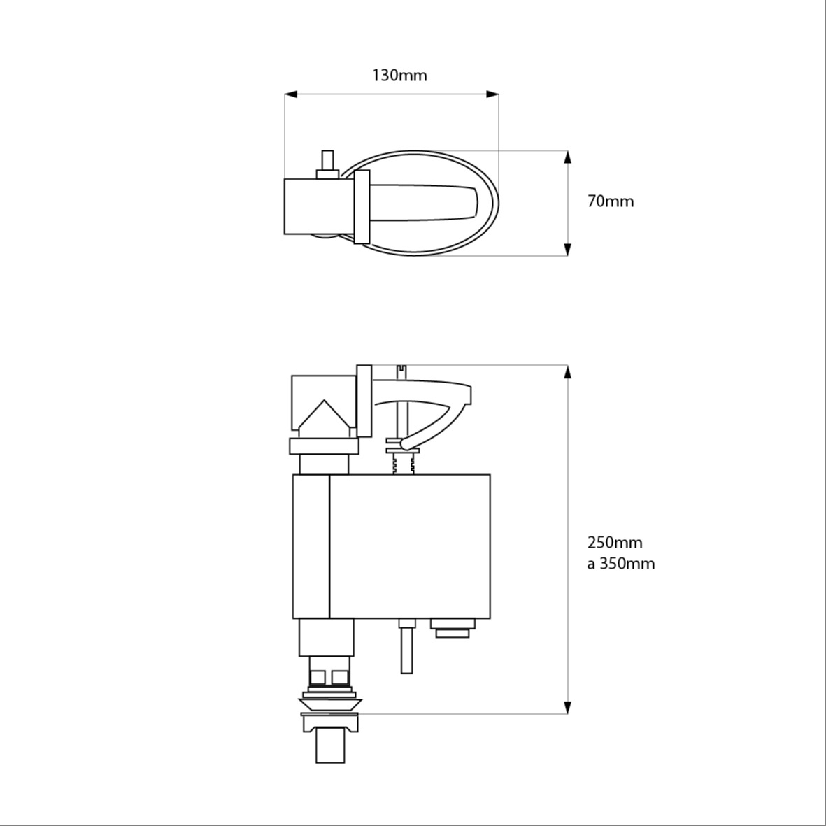 IDEAL válvula de entrada sin brazo - Imagen 5